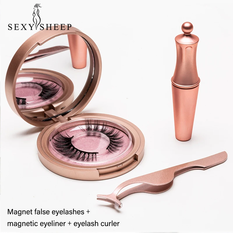 

SEXYSHEEP Magnetic Eyelashes natural long Magnetic Liquid Eyeliner & Magnetic False Eyelashes & Tweezer Set Make up set