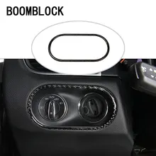 Автомобильный Стайлинг, углеродное волокно, авто покрытие для салона Porsche Macan светодиодный противотуманный головной светильник, переключатель рамы