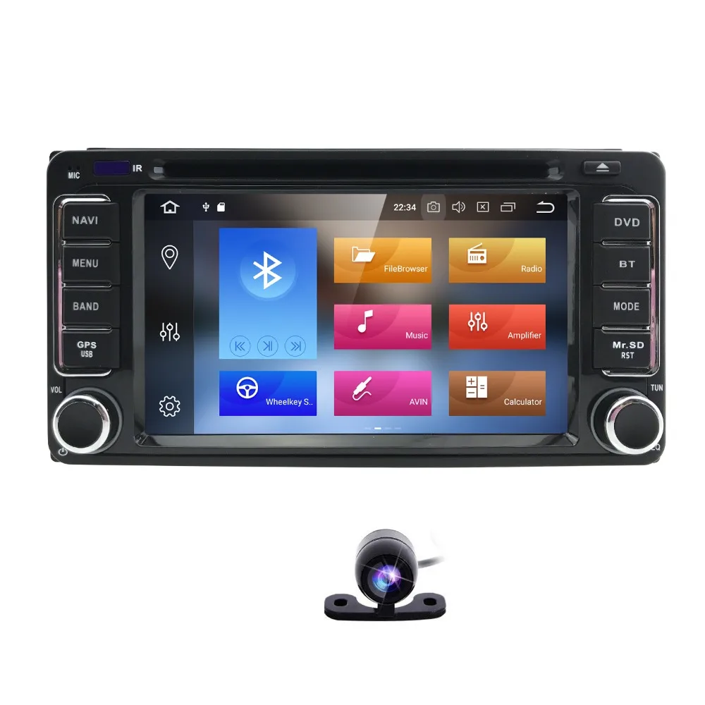 2 din Автомагнитолы Android 8 0 dvd плеер автомобиля для Toyota Hilux RAV4 Land cruise 100 COROLLA 150 Prado 120 yaris