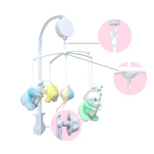 Детские Игрушечные лошадки Mobile Music Box электронный кровать колокол 12 песен+ кронштейн набор детской кроватки мобильного кровать колокол игрушка держатель кронштейн+ мягкий Игрушечные лошадки