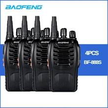 4 шт./лот BAOFENG BF-888S рация UHF двухстороннее радио baofeng 888s UHF 400-470 МГц 16CH портативный приемопередатчик с наушником