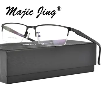 

Metal optical glasses frame with ultem temples Half Rim Men Myopia Prescription Eyeglasses Eyewear MX1005