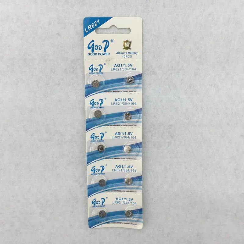 10PCS/LOT AG1 LR621 364 164 1.55V Button Cell Coin Battery Wholesale