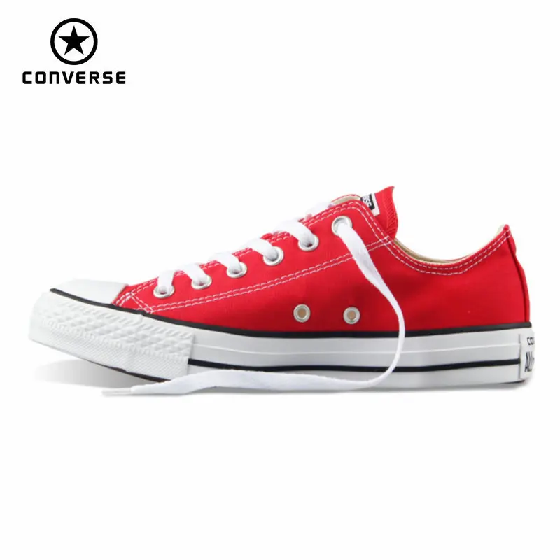 الأصلي Converse كل نجم حذاء قماش المرأة الرجل للجنسين رياضية منخفضة الكلاسيكية النساء التزلج الأحذية اللون الأحمر شحن مجاني