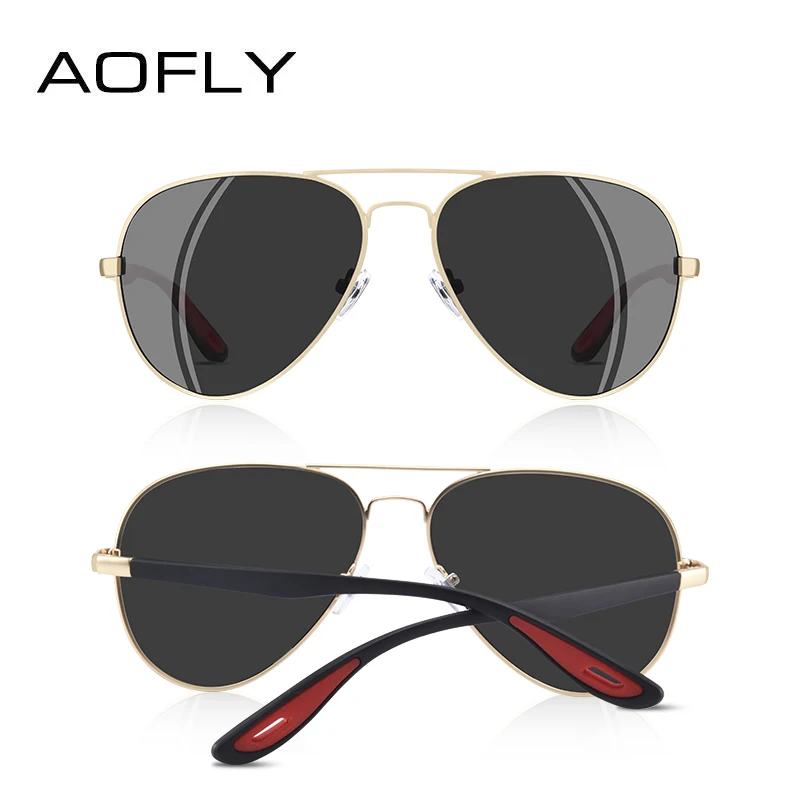 Goede Aofly Brand Design Klassieke Gepolariseerde Zonnebril Mannen Vrouwen Rijden Pilot Frame Zonnebril Mannelijke Goggle UV400 Gafas De Sol AF8186