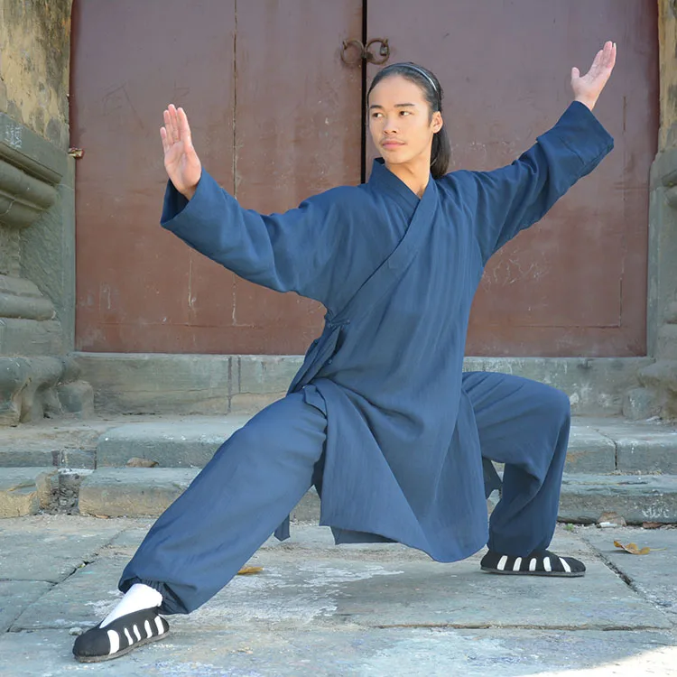 Китайская Униформа кунг фу wudang одежда высокого качества Тай Чи халат шаолин