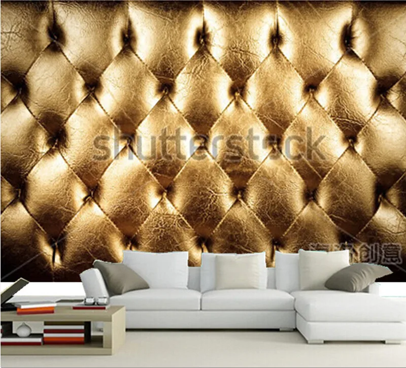 The custom 3D murals,3D solid gold grain leather papel de parede,living room sofa TV wall bedroom wall paper The custom 3D murals,3D solid gold grain leather papel de parede,living room sofa TV wall bedroom wall paper