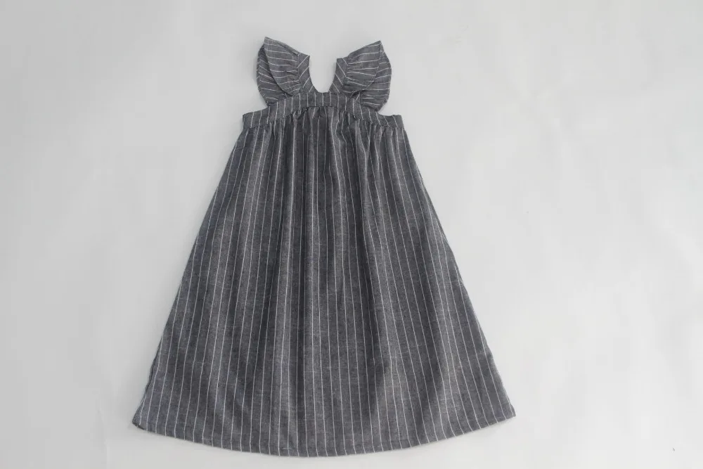 2019 New Casual Girls Dresses Cute Teen Stripes Dress Cotton Korean Children Clothing Summer Kids Clothes For Girls 4 to 15 Year (14)