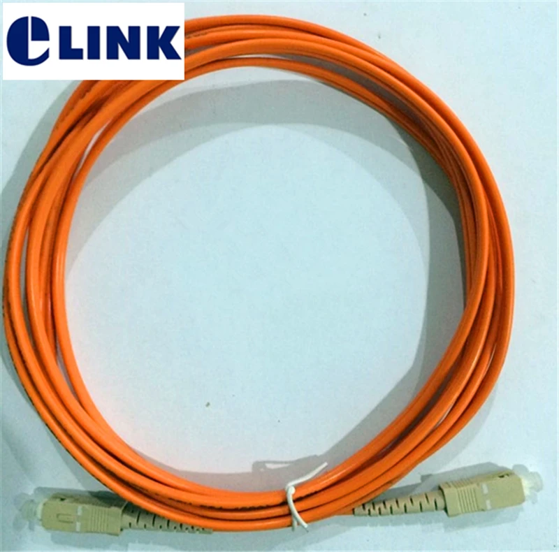 SC-SC 광섬유 패치 코드, 다중 모드 심플렉스 62.5, 125um 광섬유 점퍼, UPC 1, 2, 3, 5, 7, 10 Mtr, 무료 배송 ELINK 20 개, 3mm OM1