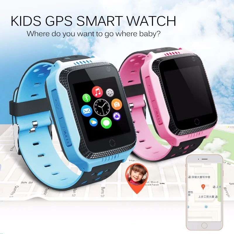 

1.44" HD Touch Screen Children's GPS Smart Wristband Band Support SIM Card Flashlight Camera GPS Positioning Kids Smart Watch