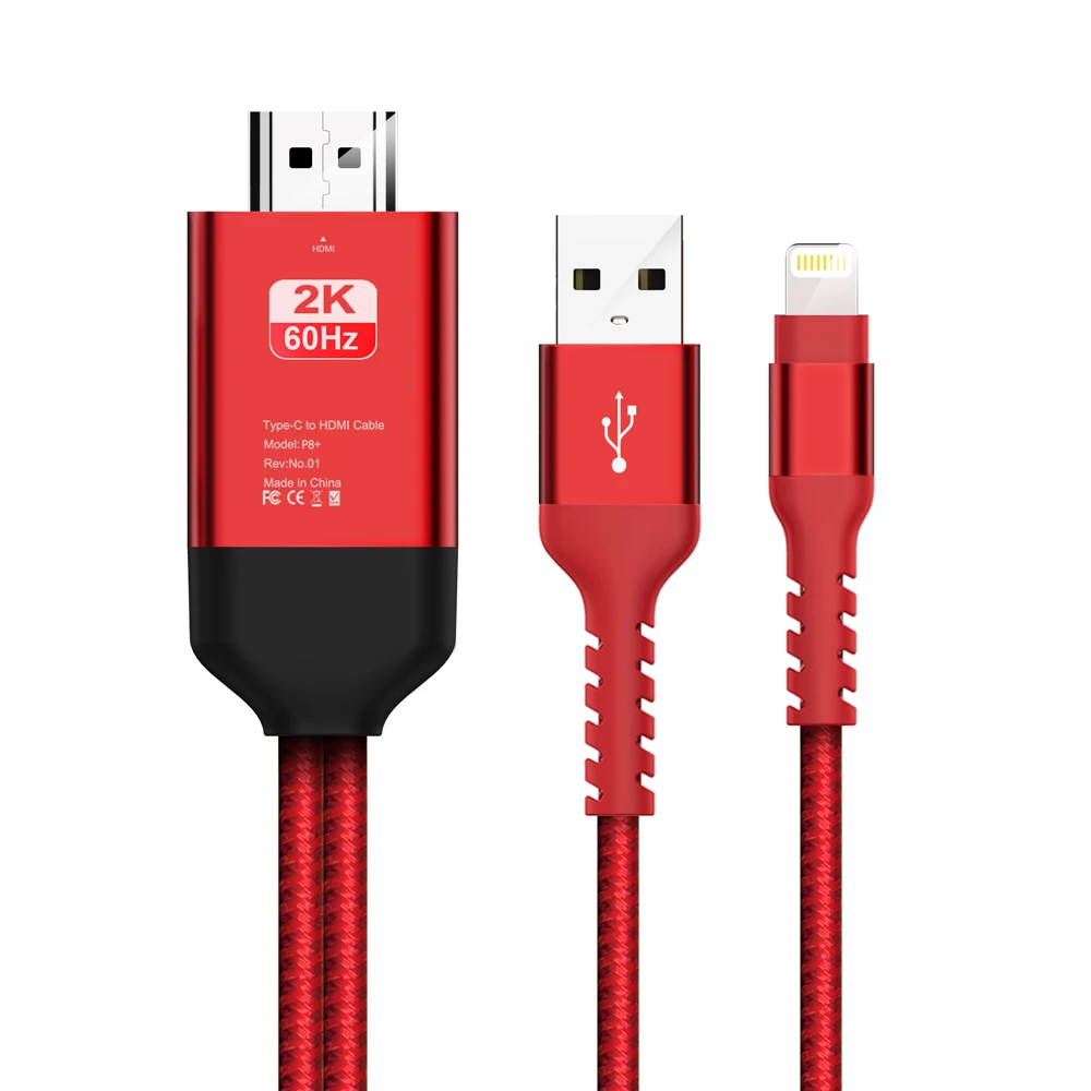 

GREATLINK PLAY Cable For Lightning to HDMI Adapter USB Cable HDMI 1080P Audio Adapter Smart Converter Cable for iPhone x xs xr 8