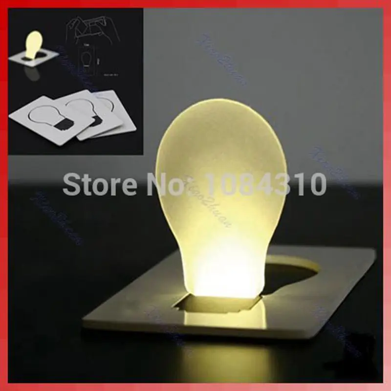 

nice 1 pc Portable Pocket LED Card Light Lamp put in Purse Wallet