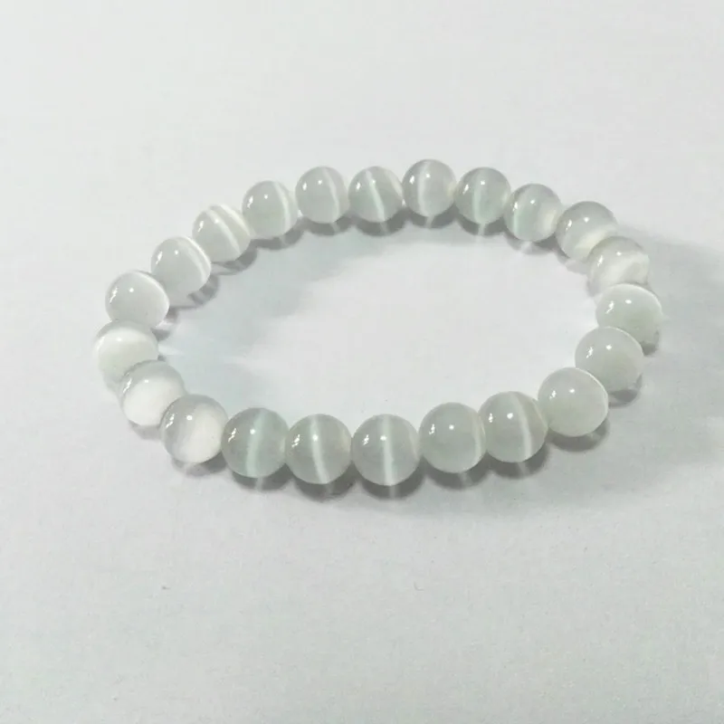 

Fashion Female Beaded Bracelets Link White Pearl Opal Beads Bracelets Pulseras Jewelry For Women