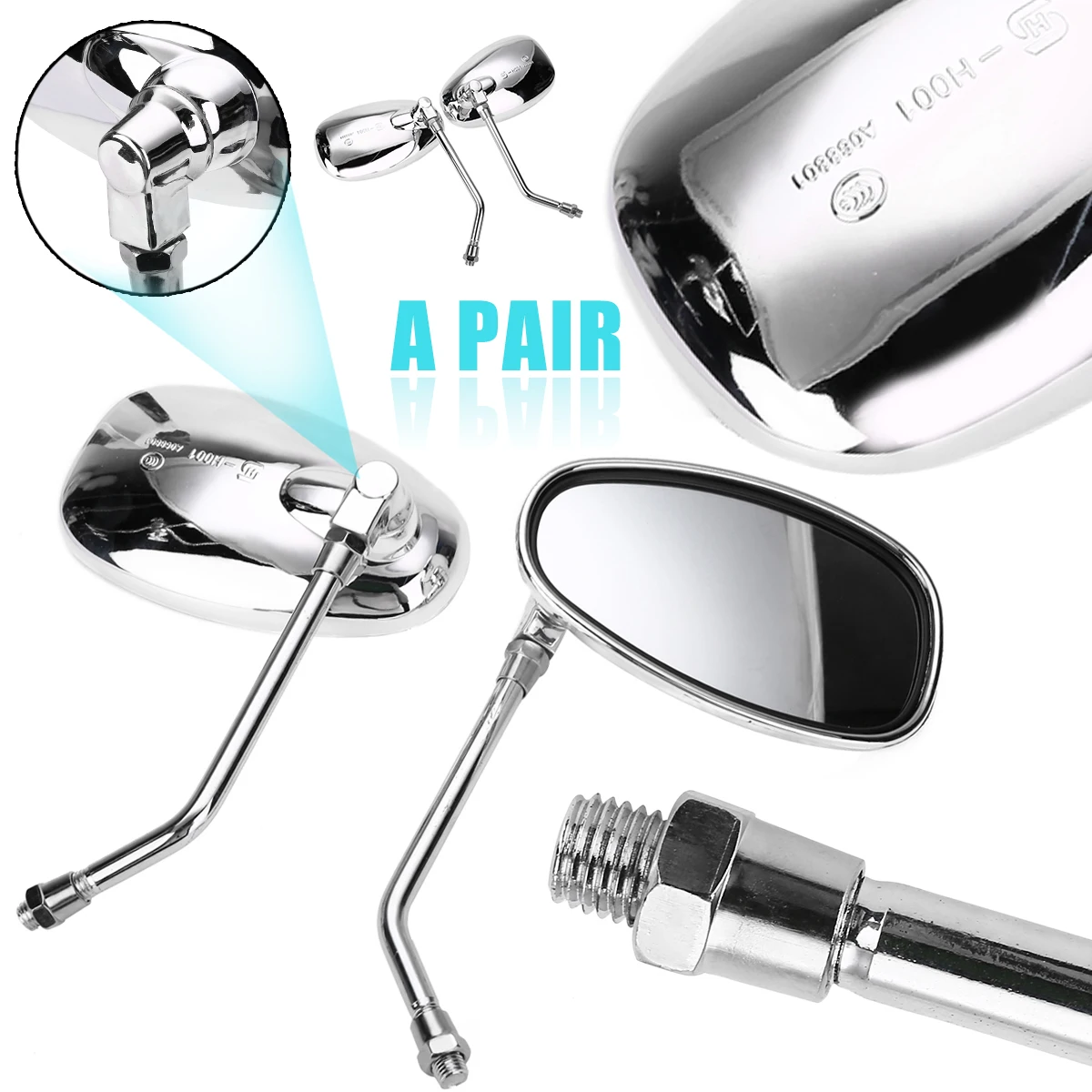 Mayitr 2pcs Wide Screen Mirror Rearview Side Mirrors For Suzuki Intruder Volusia VS VL 700 750 800 1400 1500