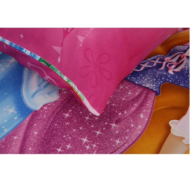 Disney Золушка Белла Принцесса Рапунцель набор постельного белья для девочек пододеяльник простыня наволочки Твин один размер Прямая