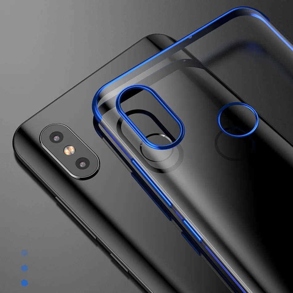 

Luxury Plating Case For Xiaomi Mi 8 Lite 8SE 8 Case Ultra Slim Transparent Cover For Redmi Note 6 4 4x 5 Pro Soft TPU Back Cover