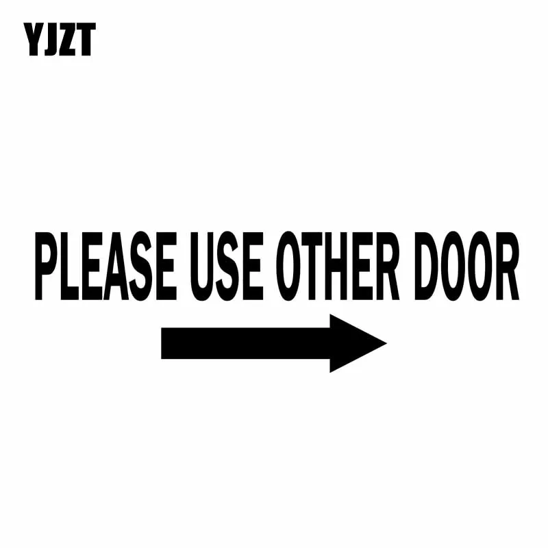 Us 1 06 40 Off Yjzt 14 6cm 4 2cm Please Use Other Door Arrow Vinyl Decal Funny Car Sticker Black Silver C10 01963 In Car Stickers From Automobiles