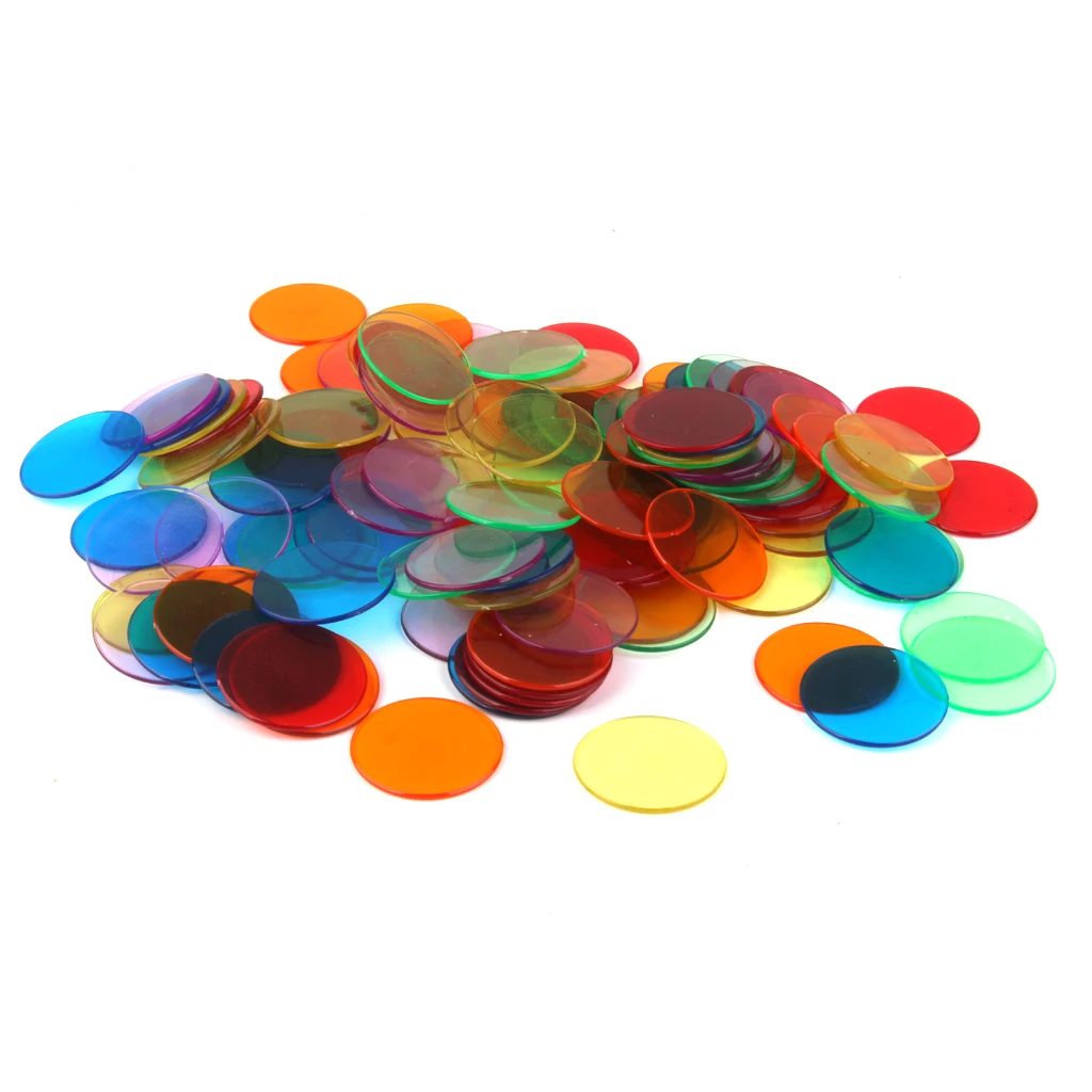 120pcs PRO Count Bingo Chips Markers for Bingo Game Cards 3cm 6 Colors