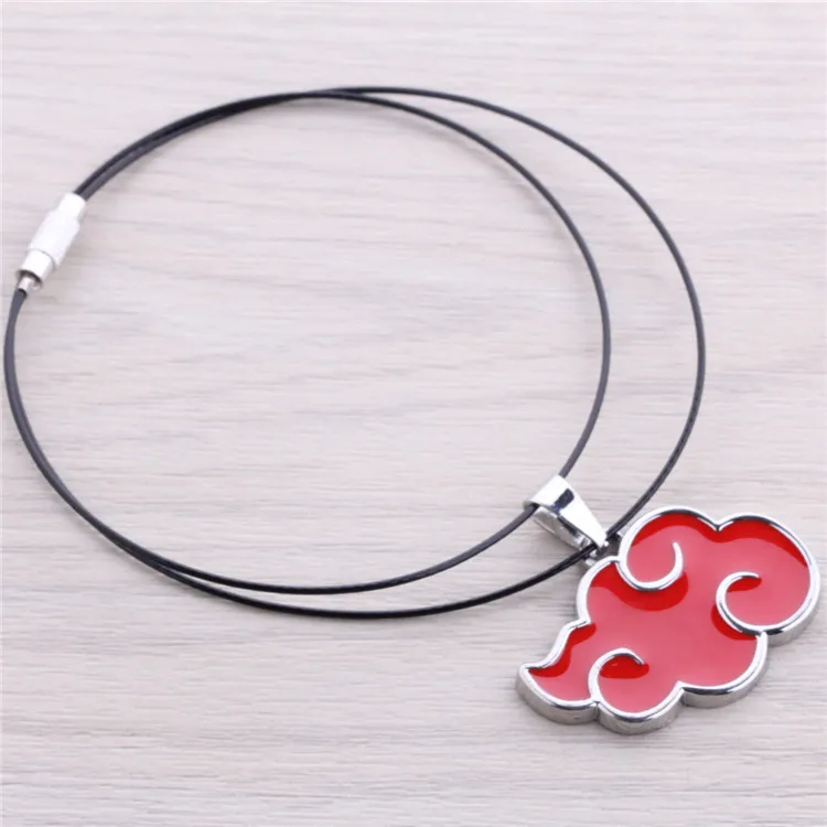 2015 Hot Cosplay Naruto Red Cloud Metal Pendant Necklace Ninja Neckless