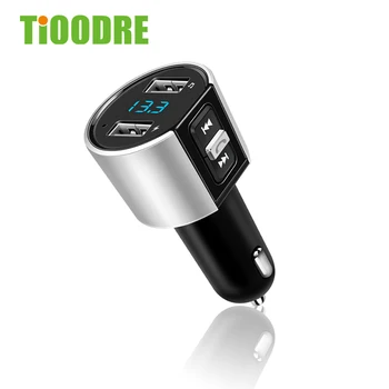 

Bluetooth Car Kit Music Player FM Transmitter Modulator 3.4A Dual USB Car Fast Charging Radio Adapter MP3 Player Voice Prompts