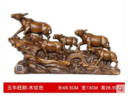 وانغ cainiu الحرف اليدوية مكتب الجدول الديكور أماه الإبداعية المنزل خزانة البقر الجلوس غرفة الثور لجذب الثروة هدية تمثال