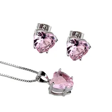  SUNSLL New Designed Silver Color Multicolors Cubic Zirconia Delicate Bridal Wedding Necklace/Earrings Jewelry Feminina Gift 