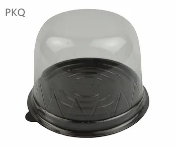 

100pcs Clear Plastic Cupcake Packaging Box Transparent Dome Cake Containers Wedding Party Favor Boxes Birthday Party Supplies