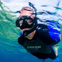 Cressi ACTION Scuba Diving Mask With Go Pro Camera Mount Tempered Glass 2 Window Low Volume Snorkeling Swimming Mask  for Adults 1