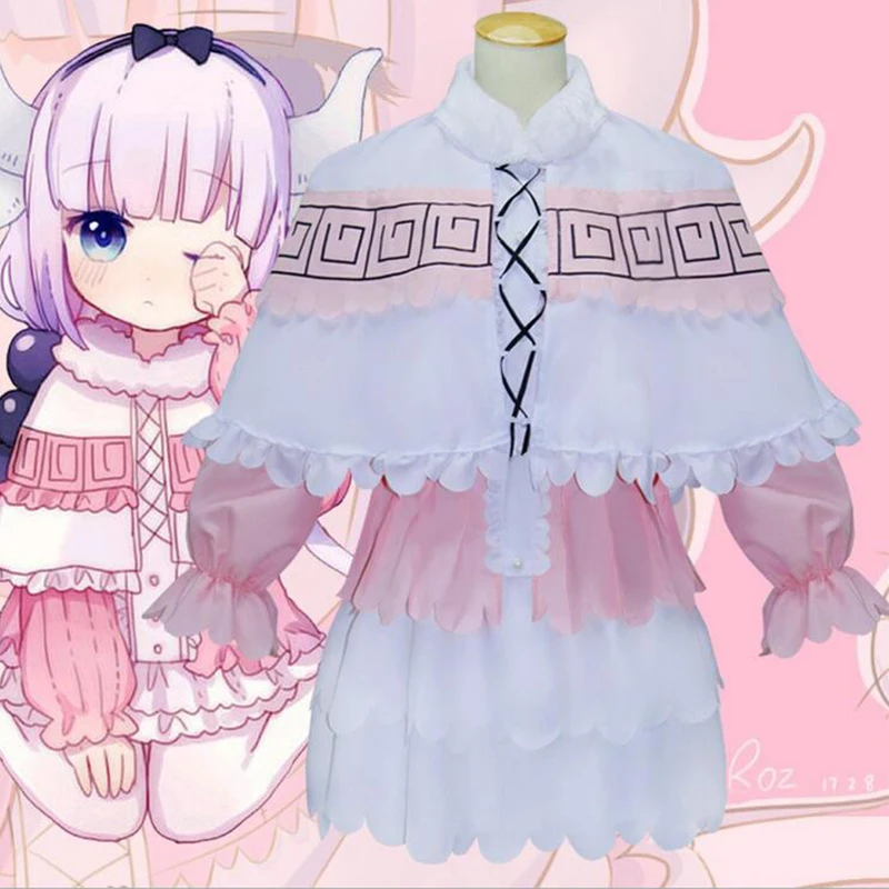 Аниме Kanna Kamui Kobayashi san Chi no Maid Dragon костюмы для косплея Miss | Тематическая одежда и