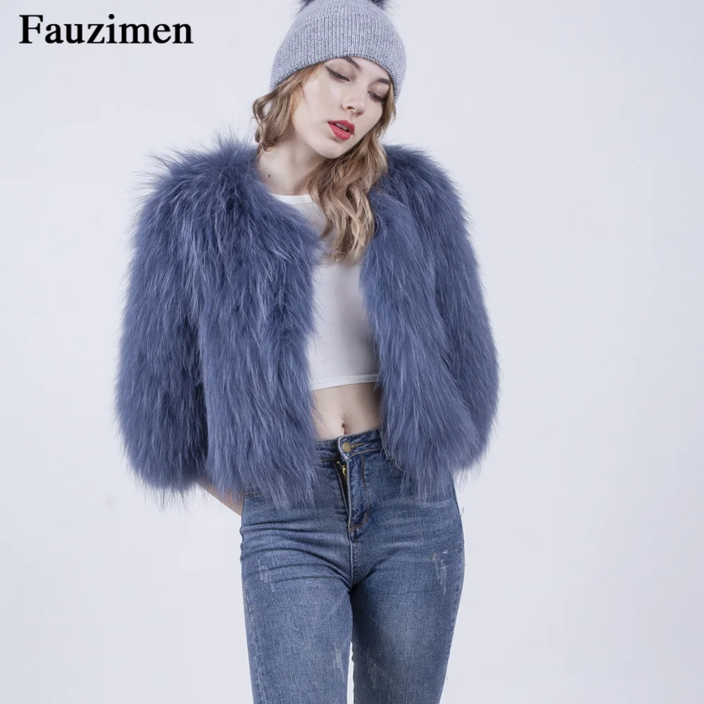 Fauzimen 8 цветов короткий вязаный мех зимнее пальто куртка пушистый теплый с длинным