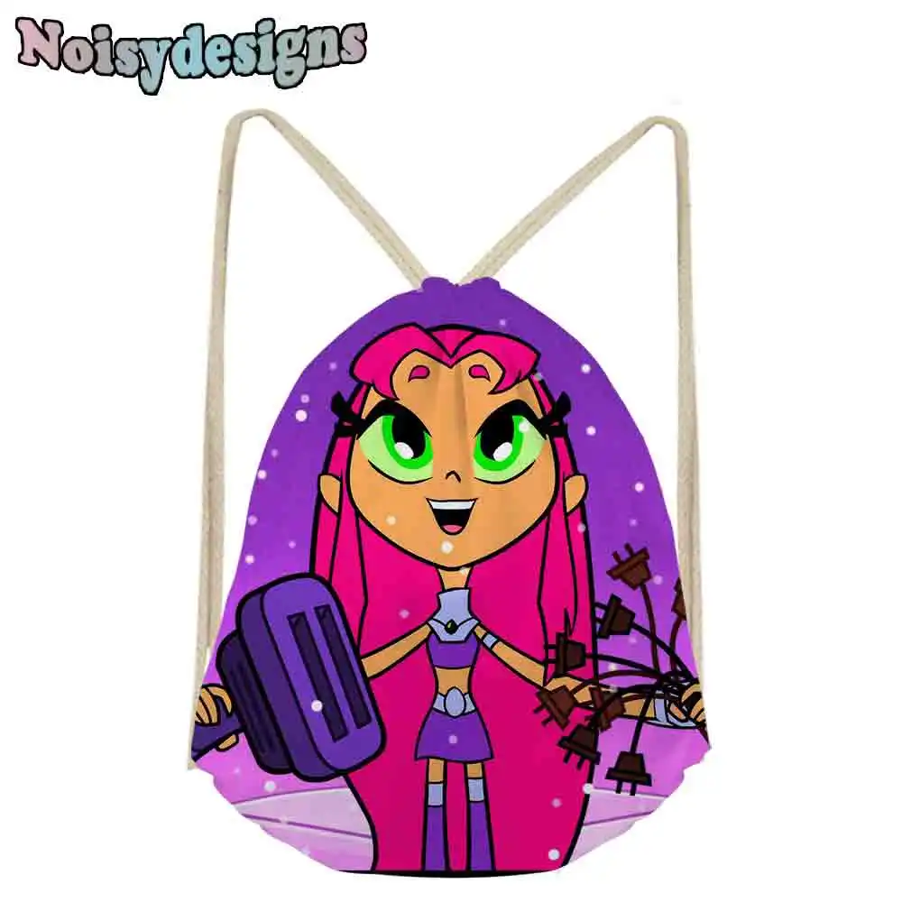 

Fashion Teen Titans Printing Drawstring Bag Shoulder Backpack Kids Boys Girls String Bags Backpacks Simple style Bucket Bag