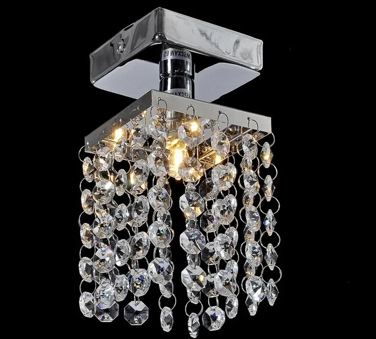 Современные светодиодный кристалл проходу потолочный светильник спальня нержавеющей стали светодиодный светильник K9 Кристалл светодиодный Блеск свет потолочных светильников