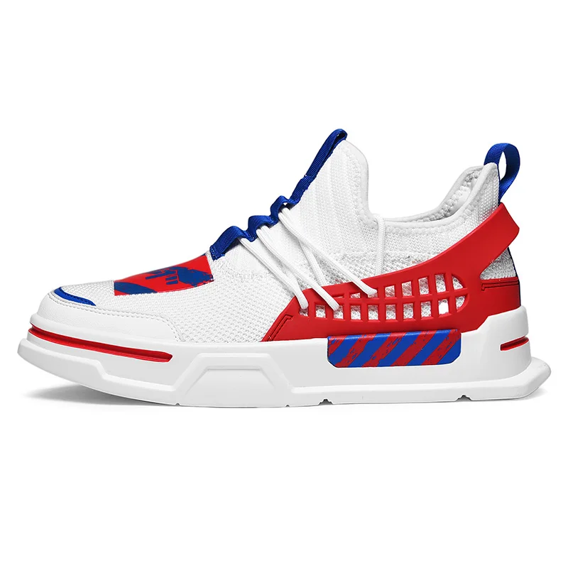 

2019 Stylish Summer Running Shoes for Men Air Breathable Lightweight Sports Shoes Black Red Male Gym Sneakers Betis Zapatillas