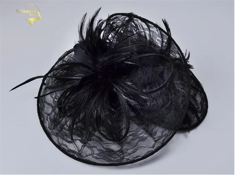 Свадебные шляпы для женщин винтажные сетчатые Свадебные шляпы черные свадебные аксессуары невесты вуаль BH009