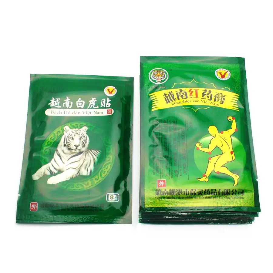 8Pcs White Tiger Balm Patch+48Pcs Red Tiger Balm Plaster for Neck Back