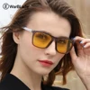 Новинка 2022, солнцезащитные очки с желтыми линзами для женщин и мужчин, антибликовые поляризационные солнцезащитные очки для водителей и же... ► Фото 2/6