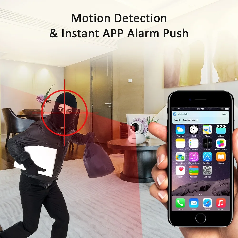  ANNKE 1080P PTZ Home Security IP Camera Wireless Smart IR WiFi Camera Audio Record Surveillance Bab - 32943289899