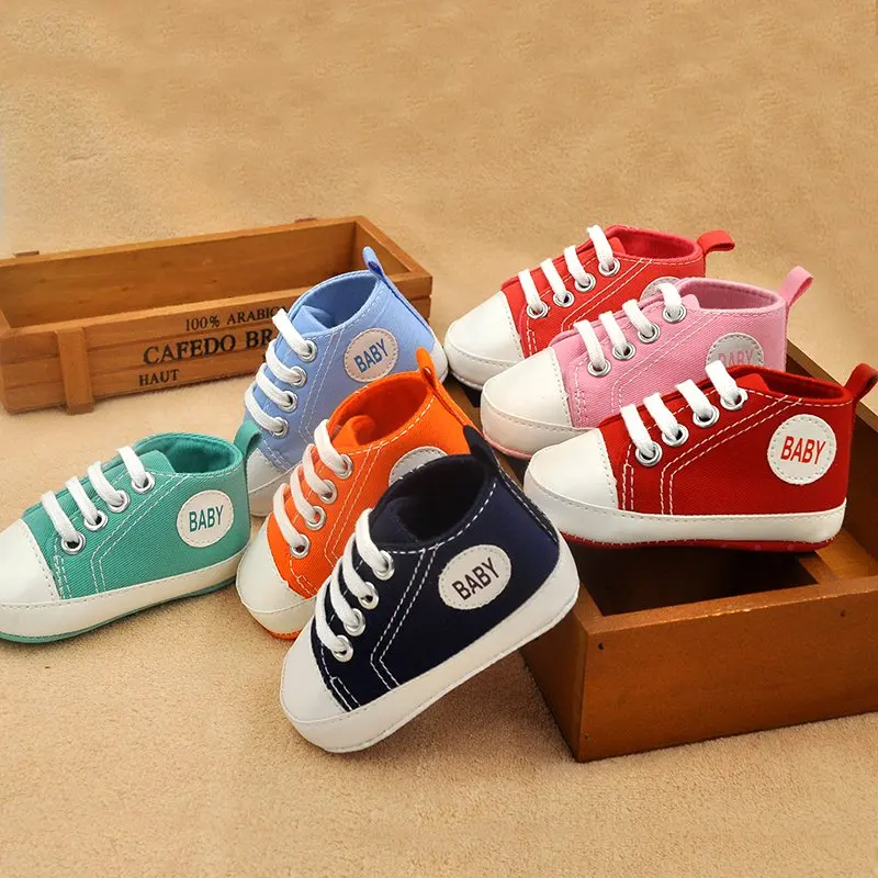 New Canvas Classic Sports Sneakers Newborn Baby Boys Girls First Walkers Shoes Infant Toddler Soft Sole Anti-slip Baby Shoes New Canvas Classic Sports Sneakers Newborn Baby Boys Girls First Walkers Shoes Infant Toddler Soft Sole Anti-slip Baby Shoes