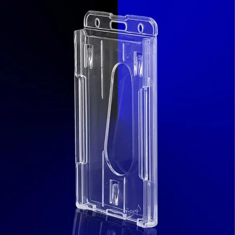 Hard Plastic Multi Card ID Badge Holder Credit Hard Plastic Badge 