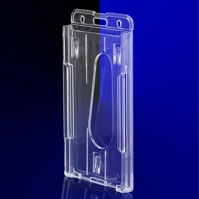 Hard Plastic Multi Card ID Badge Holder Credit Hard Plastic Badge