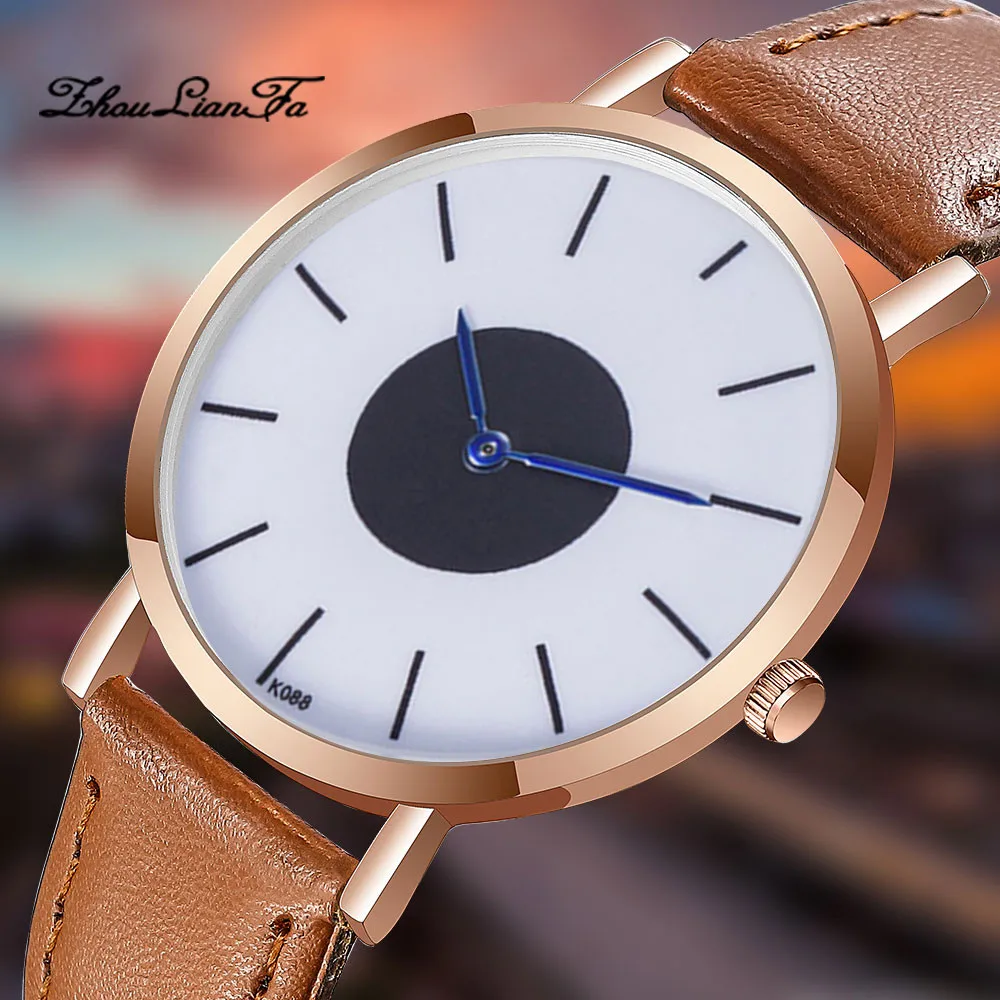 

New arrival men watches simple design Fashion Man Crystal Leather Analog Quartz Wrist Watch relogio masculino men clock 40y