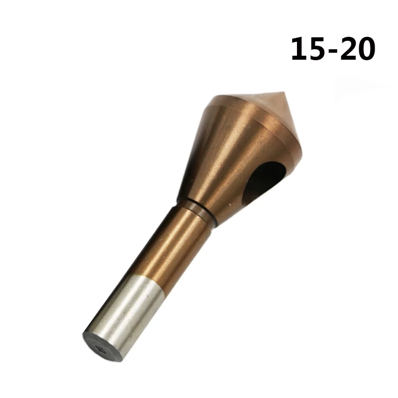 QSTEXPRESS HSS CO M35 Countersink Deburring Drill Bit Metal Taper Stainless Steel Hole Saw Cutter Chamfering Power Drill Tool - Цвет: Brown 15 20