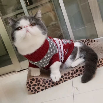 Cute Cat Sweater Costume Winter Warm Pet Clothes Cat Clothing for Cats Katten Kedi Giyim