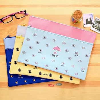 

1 Pc Oxford Fabric Documents Bag Double Zipper 240x340mm Filing Products 3 Colors Deli 72356