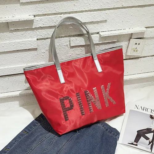 Дешевая спортивная сумка с блестками и буквенным принтом, портативная спортивная женская сумка через плечо, спортивная сумка для фитнеса, путешествий, йоги, тренировочные сумки - Цвет: Red
