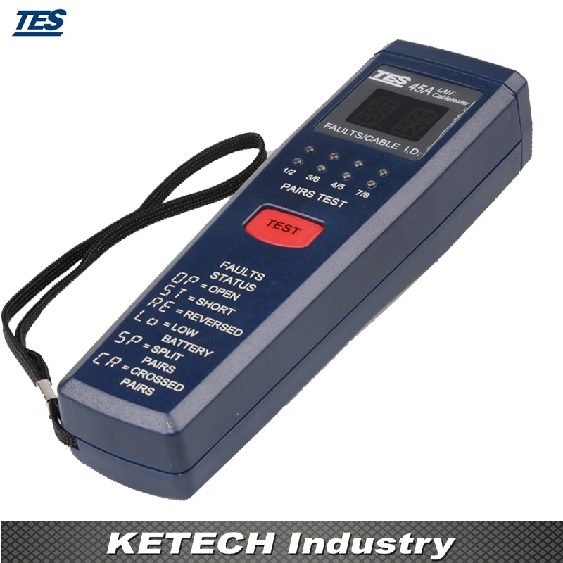 Cat-5 RJ45 сетевой кабель метр тестер TES-45