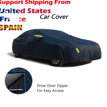 

Durable Universal Waterproof Full Car Cover,Snow Ice Waterproof Dust Sun UV Rain Shade Cover Outdoor Protector for All Season