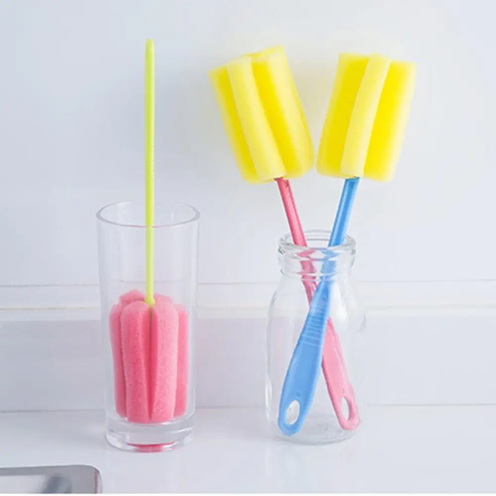 

Cleaning Brush Kitchen Cleaning Tool Sponge Brush for Wineglass Bottle Coffe Tea Glass Cup Long Handle Brush