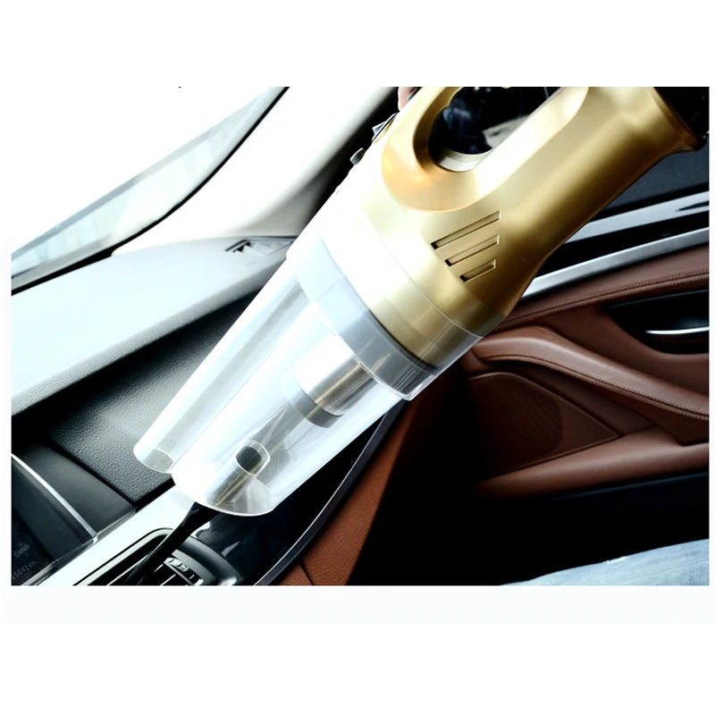 Автомобильный пылесос черного золота 120 Вт Портативный Влажный и сухой двойной использовать автомобильный прикуриватель Hepa фильтр 12 В