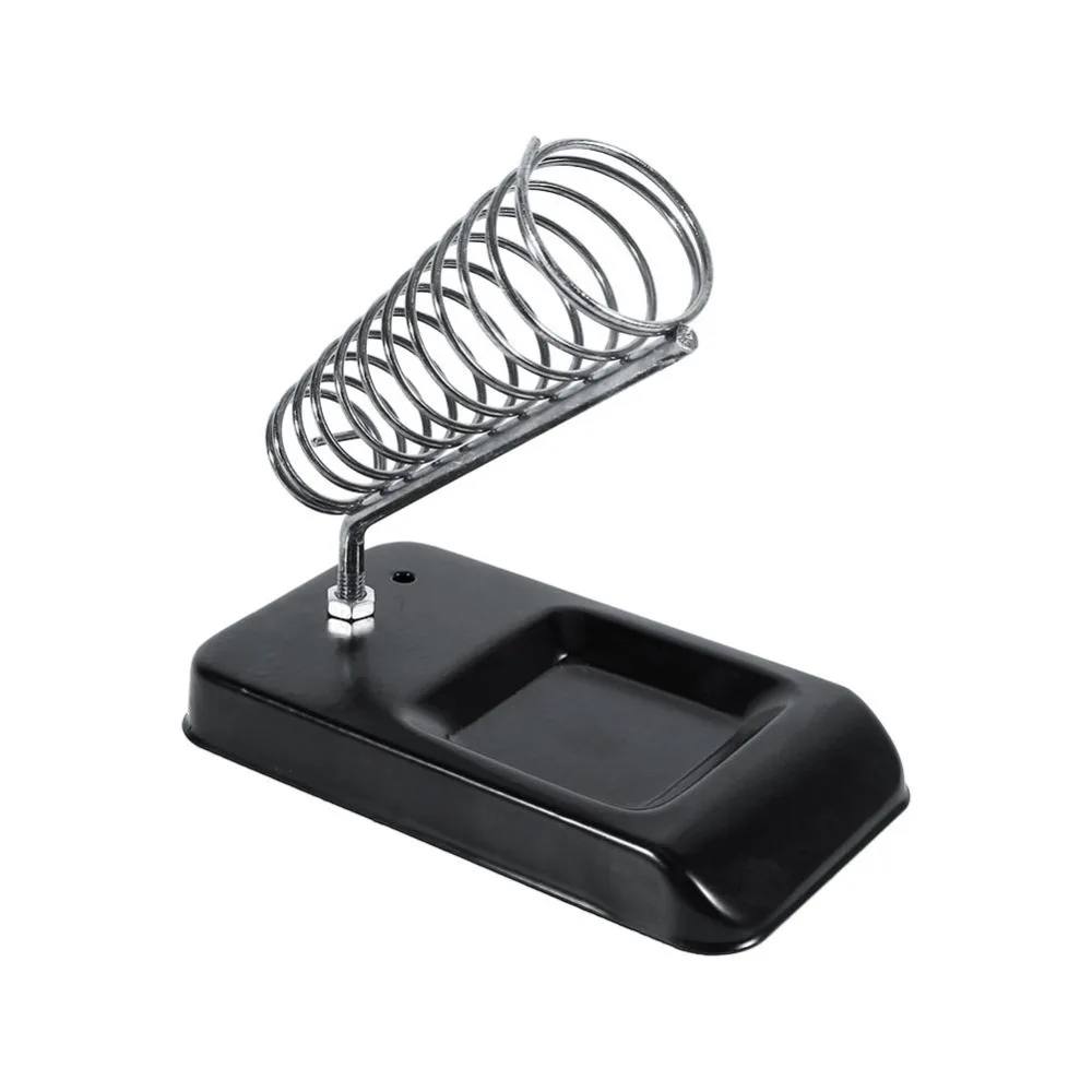 

Metal Rectangle Stand Holder Base Sinking Spring Type Funnel Pencil Tip Bracket Soldering Iron Support Safety Protecting Base